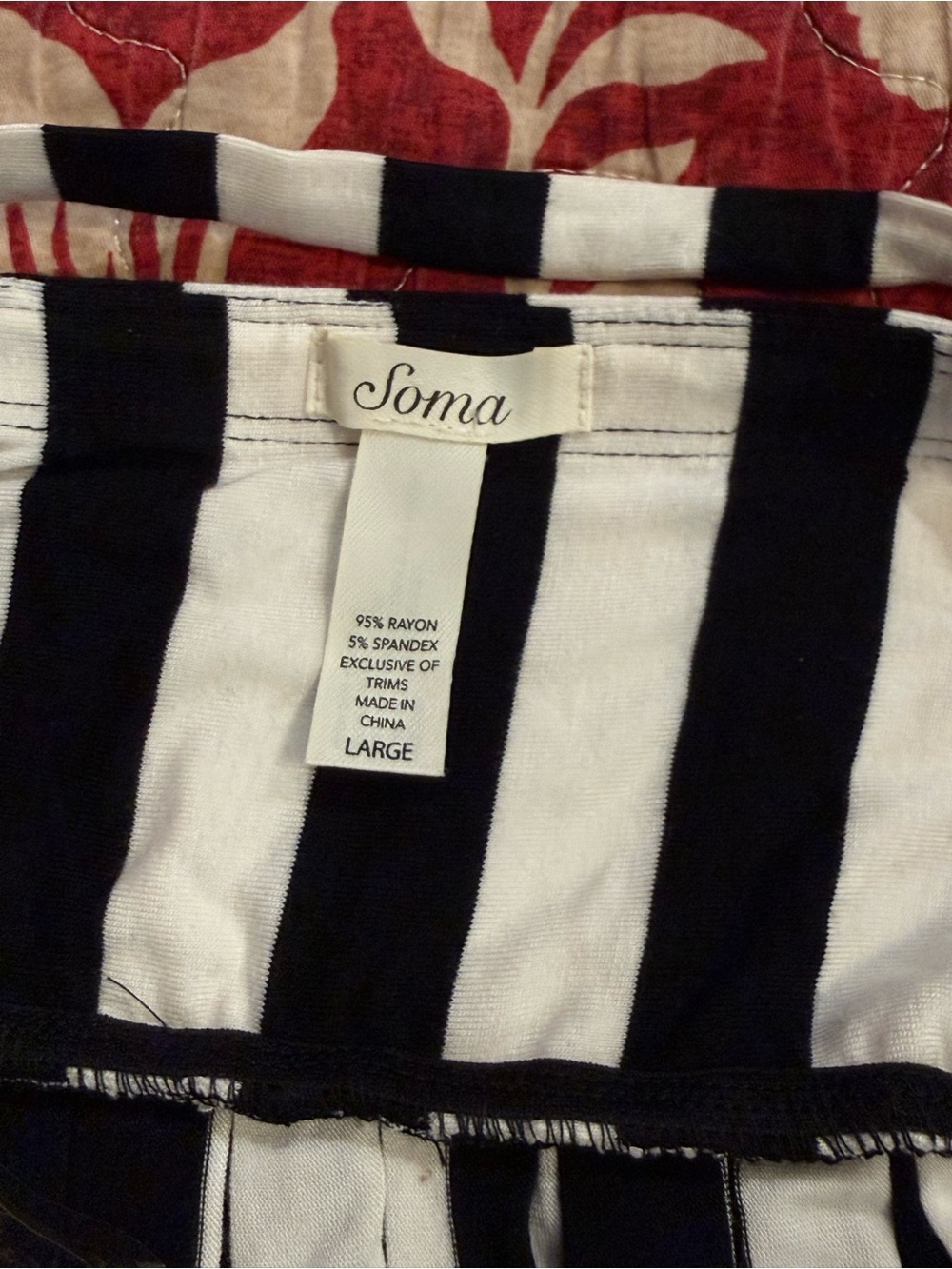 Soma Black and White Vertical Stripe Dress - Picture 5 of 5
